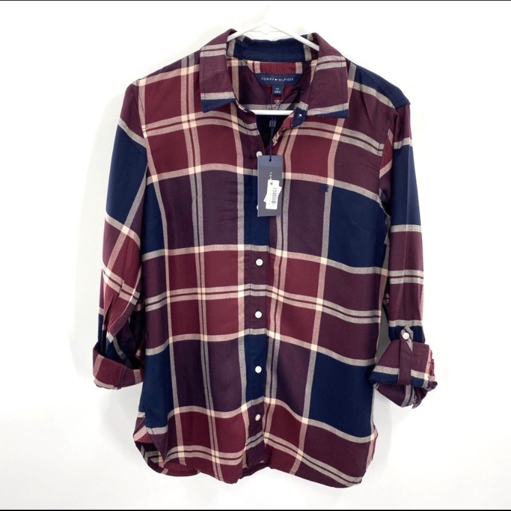 Tommy Hilfiger Heritage Long Sleeve ‘Wim’ Button Up Shirt Woman’s Size Small P